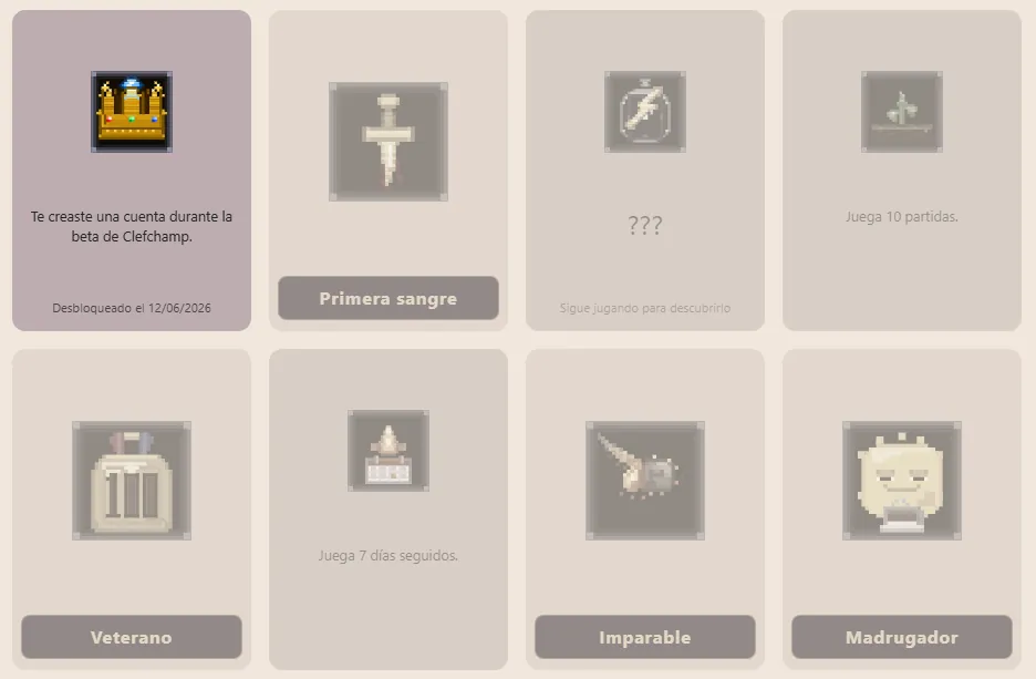 Logros desbloqueables de Clefchamp