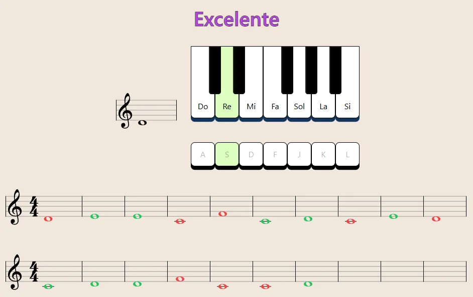 Partida de Clefchamp: partitura en pentagrama y piano virtual para tocar las notas